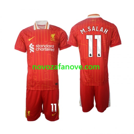 Nogometni Dres Liverpool M.Salah 11 Dječji Domaći 2024-2025 Kratkih Rukava