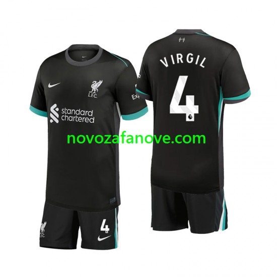 Nogometni Dres Liverpool Virgil 4 Dječji Gostujući 2024-2025 Kratkih Rukava