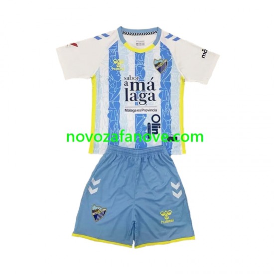 Nogometni Dres Málaga CF Dječji Domaći 2024-2025 Kratkih Rukava