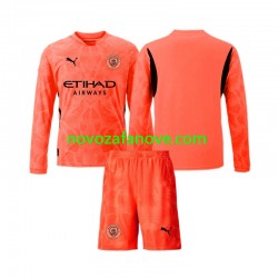 Nogometni Dres Manchester City Golmanski Dječji Gostujući 2024-2025 Dugim Rukavima
