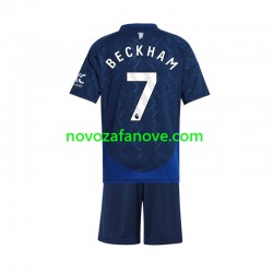 Nogometni Dres Manchester United Beckham 7 Dječji Gostujući 2024-2025 Kratkih Rukava