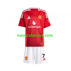 Nogometni Dres Manchester United Beckham 7 Dječji Domaći 2024-2025 Kratkih Rukava