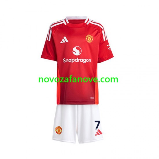 Nogometni Dres Manchester United Cristiano Ronaldo 7 Dječji Domaći 2024-2025 Kratkih Rukava
