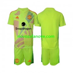 Nogometni Dres Manchester United Golmanski Dječji Gostujući 2024-2025 Kratkih Rukava