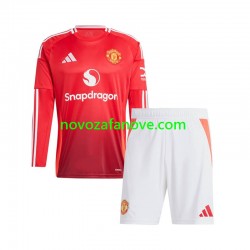 Nogometni Dres Manchester United Dječji Domaći 2024-2025 Dugim Rukavima