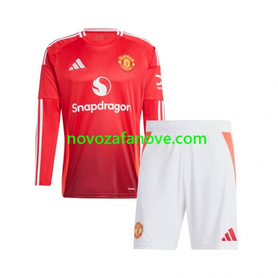 Nogometni Dres Manchester United Dječji Domaći 2024-2025 Dugim Rukavima
