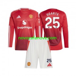 Nogometni Dres Manchester United Manuel Ugarte 25 Dječji Domaći 2024-2025 Dugim Rukavima