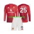 Nogometni Dres Manchester United Manuel Ugarte 25 Dječji Domaći 2024-2025 Dugim Rukavima