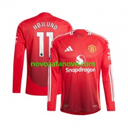 Nogometni Dres Manchester United Rasmus Hojlund 11 Muški Domaći 2024-2025 Dugim Rukavima