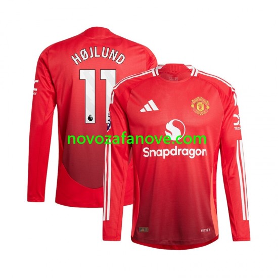 Nogometni Dres Manchester United Rasmus Hojlund 11 Muški Domaći 2024-2025 Dugim Rukavima
