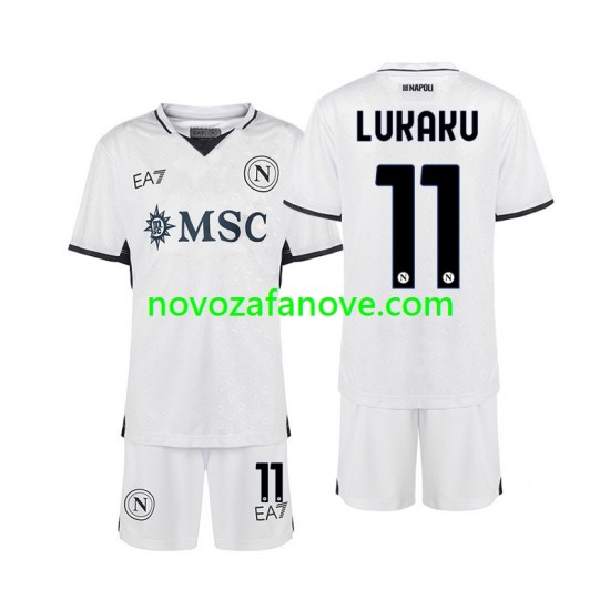 Nogometni Dres Napoli Lukaku 11 Dječji Gostujući 2024-2025 Kratkih Rukava