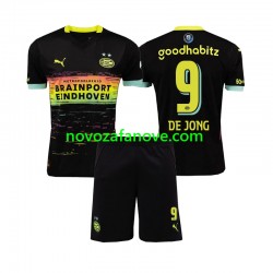 Nogometni Dres PSV Eindhoven DE JONG 9 Dječji Gostujući 2024-2025 Kratkih Rukava