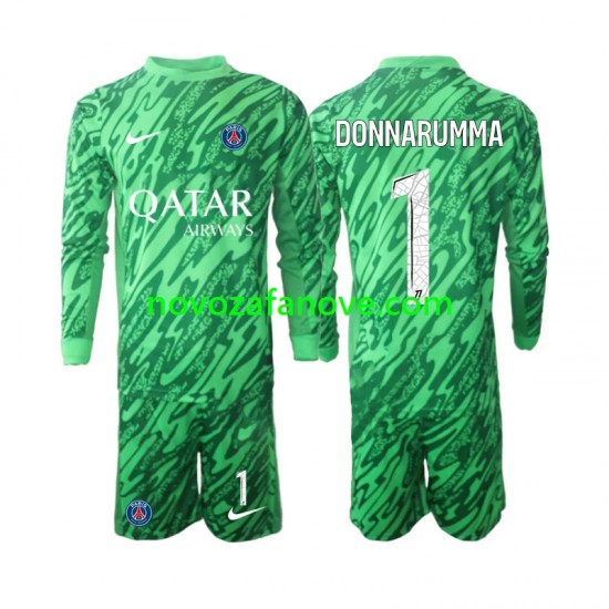 Nogometni Dres Paris Saint-Germain Gianluigi Donnarumma 1 Golmanski Dječji Gostujući 2024-2025 Dugim Rukavima