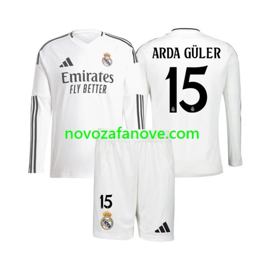 Nogometni Dres Real Madrid Arda Guler 15 Dječji Domaći 2024-2025 Dugim Rukavima