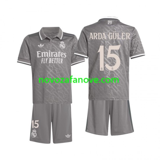 Nogometni Dres Real Madrid Arda Guler 15 Dječji Treći 2024-2025 Kratkih Rukava