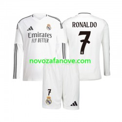Nogometni Dres Real Madrid Cristiano Ronaldo 7 Dječji Domaći 2024-2025 Dugim Rukavima
