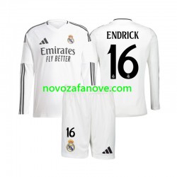 Nogometni Dres Real Madrid Endrick 16 Dječji Domaći 2024-2025 Dugim Rukavima