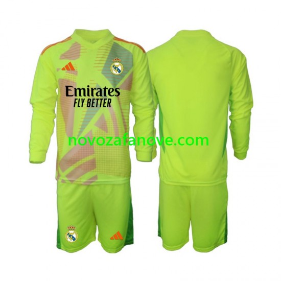 Nogometni Dres Real Madrid Golmanski Dječji Četvrti 2024-2025 Dugim Rukavima