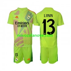 Nogometni Dres Real Madrid Lunin 13 Golmanski Dječji Četvrti 2024-2025 Kratkih Rukava
