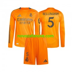 Nogometni Dres Real Madrid Jude Bellingham 5 Dječji Gostujući 2024-2025 Dugim Rukavima