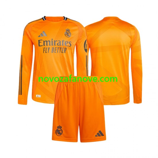 Nogometni Dres Real Madrid Dječji Gostujući 2024-2025 Dugim Rukavima