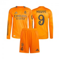 Nogometni Dres Real Madrid Mbappé 9 Dječji Gostujući 2024-2025 Dugim Rukavima