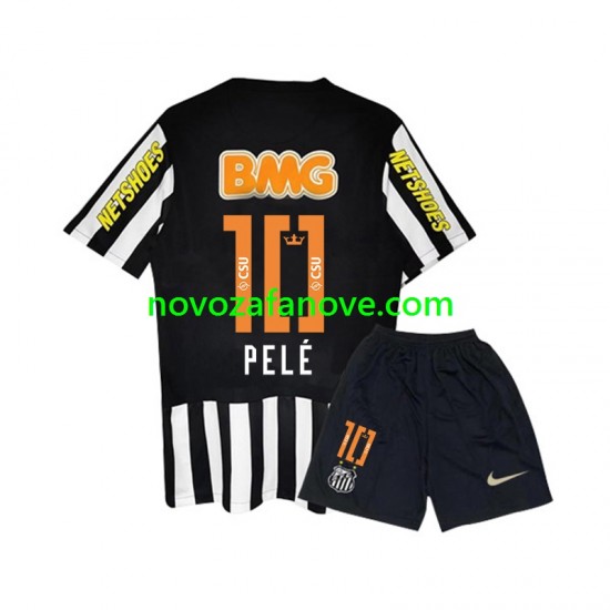 Nogometni Dres Santos PELE 10 -2012 Retro Dječji Gostujući 2011 Kratkih Rukava