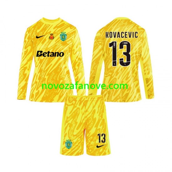 Nogometni Dres Sporting CP Kovacevic 13 Golmanski Dječji Treći 2024-2025 Dugim Rukavima