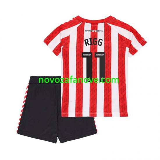 Nogometni Dres Sunderland Chris Rigg 11 Dječji Domaći 2024-2025 Kratkih Rukava