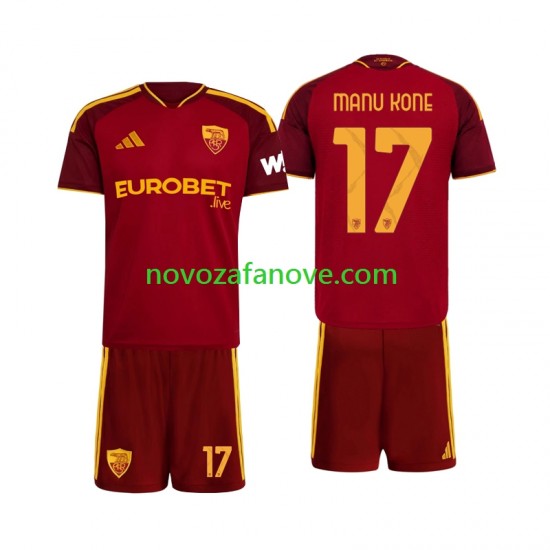 Nogometni Dres Roma Manu Kone 17 Dječji Domaći 2026-2027 Kratkih Rukava