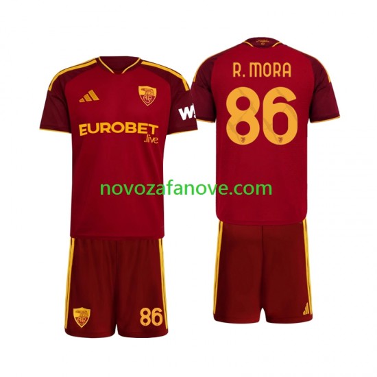 Nogometni Dres Roma Rodrigo Mora 86 Dječji Domaći 2026-2027 Kratkih Rukava