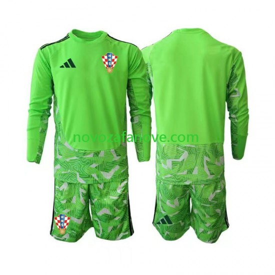 Nogometni Dres Hrvatska Golmanski Dječji Domaći 2026-2027 Dugim Rukavima