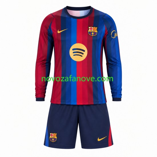 Nogometni Dres FC Barcelona Dječji Domaći 2026-2027 Dugim Rukavima