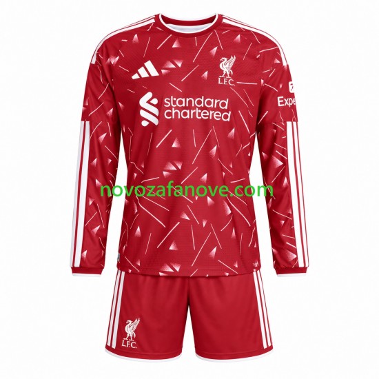 Nogometni Dres Liverpool Dječji Domaći 2026-2027 Dugim Rukavima