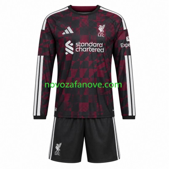 Nogometni Dres Liverpool Dječji Treći 2026-2027 Dugim Rukavima