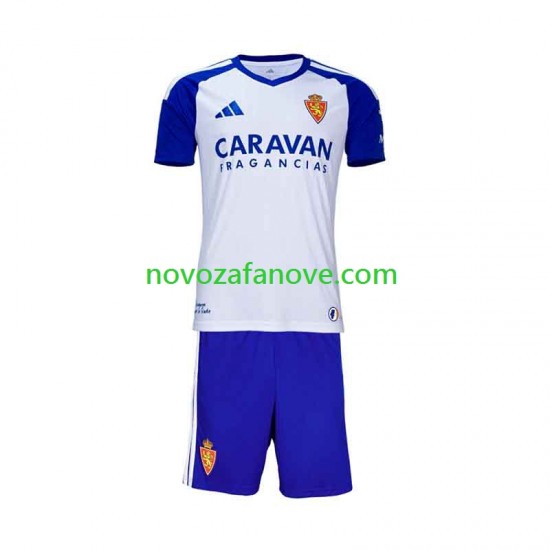 Nogometni Dres Real Zaragoza Dječji Domaći 2026-2027 Kratkih Rukava