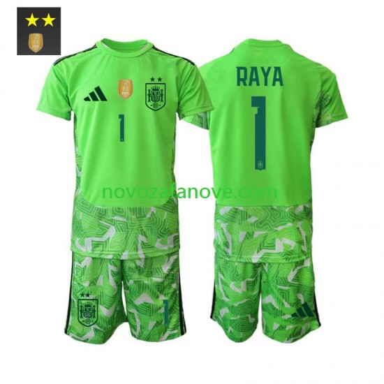 Nogometni Dres Španjolska David Raya 1 Golmanski Dječji Treći 2026-2027 Kratkih Rukava