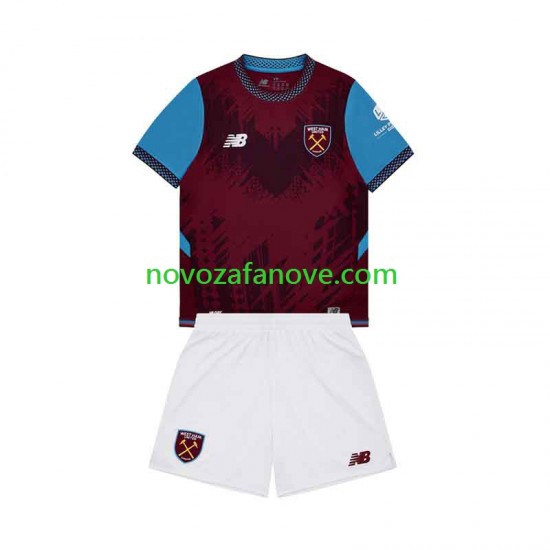 Nogometni Dres West Ham United Dječji Domaći 2026-2027 Kratkih Rukava