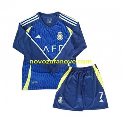 Nogometni Dres Al Nassr Cristiano Ronaldo 7 Dječji Gostujući 2024-2025 Dugim Rukavima