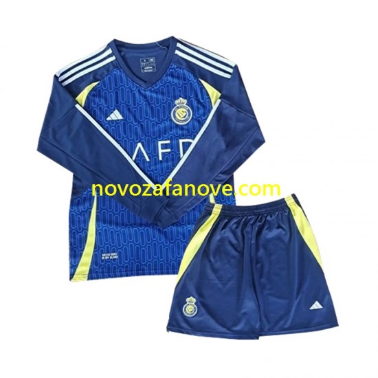 Nogometni Dres Al Nassr Dječji Gostujući 2024-2025 Dugim Rukavima