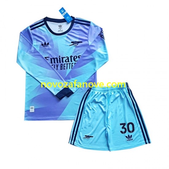 Nogometni Dres Arsenal Sterling 30 Dječji Treći 2024-2025 Dugim Rukavima