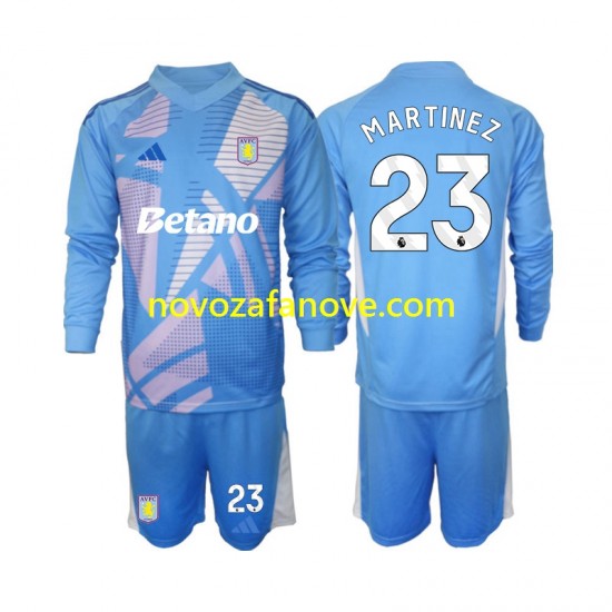 Nogometni Dres Aston Villa Emiliano Martinez 23 Golmanski Dječji Treći 2024-2025 Dugim Rukavima