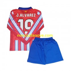 Nogometni Dres Atlético Madrid Julian Alvarez 19 Dječji Domaći 2024-2025 Dugim Rukavima