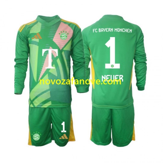 Nogometni Dres FC Bayern München Manuel Neuer 1 Golmanski Dječji Četvrti 2024-2025 Dugim Rukavima