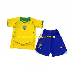 Nogometni Dres Brazil Retro Dječji Domaći 2004 Kratkih Rukava