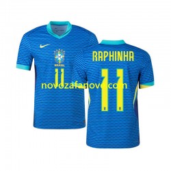 Nogometni Dres Brazil RAPHINHA 11 Muški Gostujući 2024 Kratkih Rukava