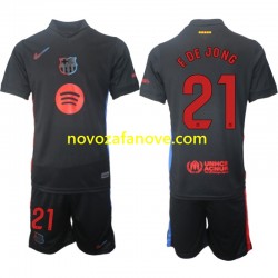 Nogometni Dres FC Barcelona F DE JONG 21 Dječji Gostujući 2024-2025 Kratkih Rukava
