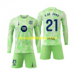 Nogometni Dres FC Barcelona F DE JONG 21 Dječji Treći 2024-2025 Dugim Rukavima