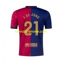 Nogometni Dres FC Barcelona F. DE JONG 21 Muški Domaći 2024-2025 Kratkih Rukava