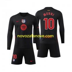 Nogometni Dres FC Barcelona Lionel Mess 10 Dječji Gostujući 2024-2025 Dugim Rukavima